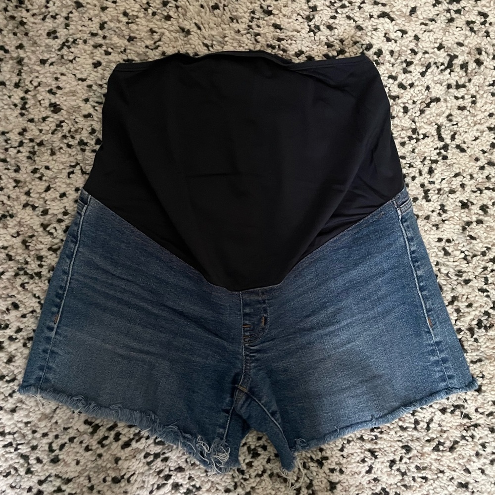 Madewell high rise denim maternity short